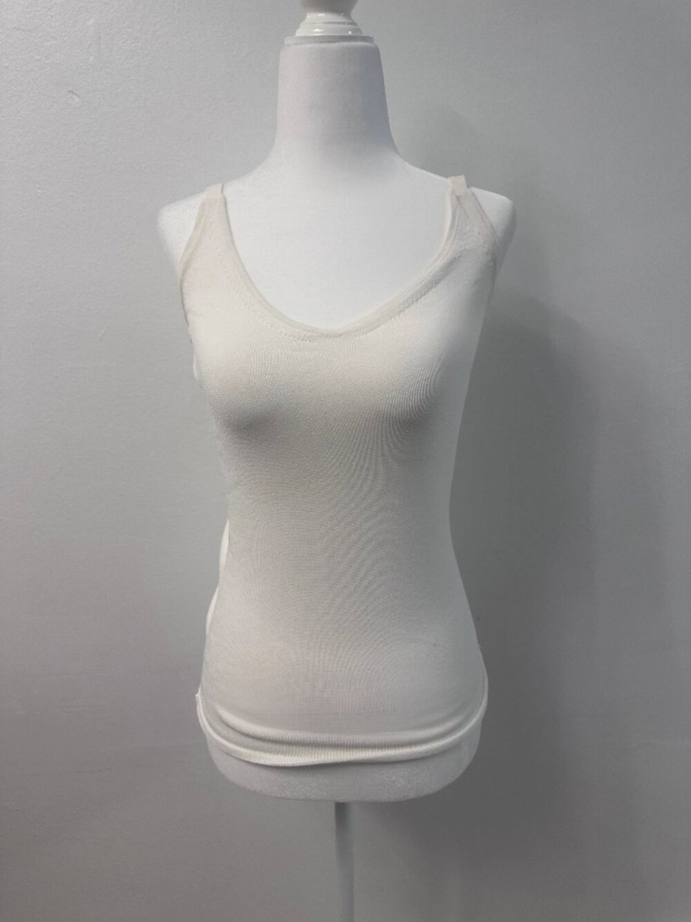 Scanlan Theodore Crepe Knit White Camisole